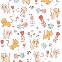 Papel De Parede Adesivo Lavável Animais Felizes 3M