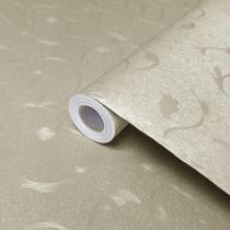 Papel de Parede Adesivo Lavavel Arabesco Bege Claro 5Mx60cm