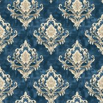 Papel de Parede Adesivo Lavável Arabesco Clássico Fundo Azul Papel de Parede Adesivo Lavável Arabesco Clássico Fundo Azul