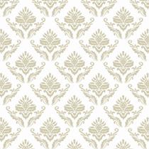 Papel De Parede Adesivo Lavável Arabesco Dourado 6m