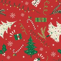 Papel De Parede Adesivo Lavável Árvores Natal Sala