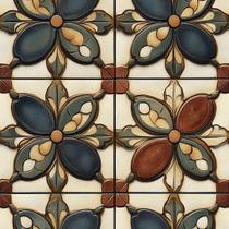 Papel de Parede Adesivo Lavável Autocolante Azulejo Flor Papel de Parede Adesivo Lavável Autocolante Azulejo Flor