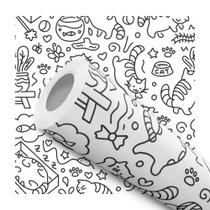 Papel De Parede Adesivo Lavável Azul Mosaico Formas Abstrato