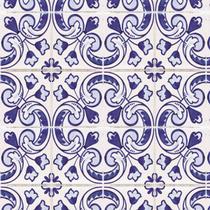 Papel de Parede Adesivo Lavável Azulejo Português Roxo 15m