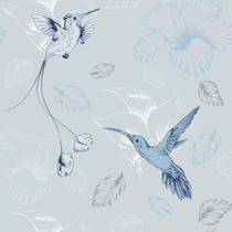 Papel De Parede Adesivo Lavável Beija-Flor 18m Papel De Parede Adesivo Lavável Beija-Flor 18m