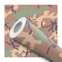 Papel De Parede Adesivo Lavável Camuflado Padrão Exército Verde Marrom Bege