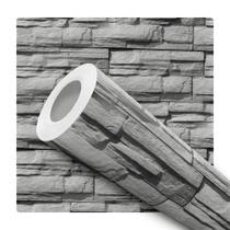 Papel De Parede Adesivo Lavável Canjiquinha Cinza Efeito Visual 3D Pedras Papel De Parede Adesivo Lavável Canjiquinha Cinza Efeito Visual 3D Pedras