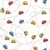 Papel De Parede Adesivo Lavável Carros Coloridos 6M