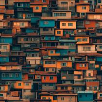Papel de Parede Adesivo Lavável Casas Urbanas Comunidades Papel de Parede Adesivo Lavável Casas Urbanas Comunidades