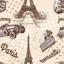 Papel de Parede Adesivo Lavável Casual Vintage Paris Torre Eiffel 1 Metro Papel de Parede Adesivo Lavável Casual Vintage Paris Torre Eiffel 1 Metro