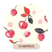 Papel de Parede Adesivo Lavável Cerejas Elegente e Charmoso Papel de Parede Adesivo Lavável Cerejas Elegente e Charmoso