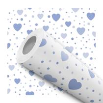 Papel De Parede Adesivo Lavável Coração Branco Lilás Roxo 12m