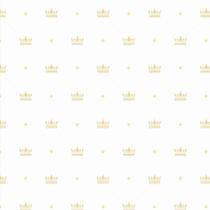 Papel de Parede Adesivo Lavável Coroa Dourada 6m