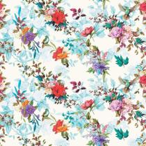 Papel De Parede Adesivo Lavável Cozinha Aquarela Flores Floral Quarto Sala de Estar