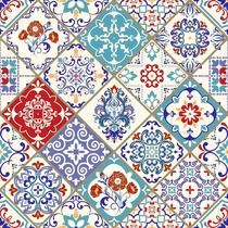 Papel De Parede Adesivo Lavável Cozinha Azulejo Português Sala Banheiro