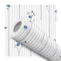 Papel De Parede Adesivo Lavável Cozinha Floral Classico Flor Azul Papel De Parede Adesivo Lavável Cozinha Floral Classico Flor Azul