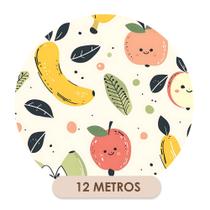 Papel de Parede Adesivo Lavável Explosão de Cores e Frutas