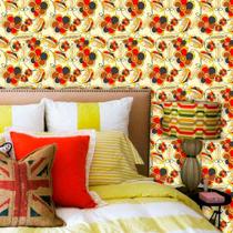Papel de Parede Adesivo Lavável f0103 Floral Cores Fortes Papel de Parede Adesivo Lavável f0103 Floral Cores Fortes