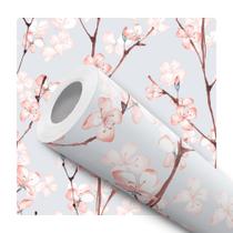 Papel De Parede Adesivo Lavável Flor De Amendoeira 10m