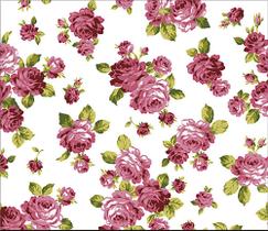 Papel de Parede Adesivo Lavável Floral Botões de Rosa