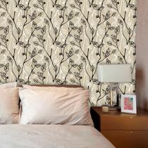 Papel de Parede Adesivo Lavável Floral Galhos Papel de Parede Adesivo Lavável Floral Galhos