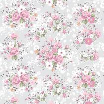 Papel De Parede Adesivo Lavável Floral Rosa 15M