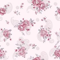 Papel De Parede Adesivo Lavável Floral Rosas Delicadas 3M