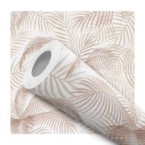 Papel De Parede Adesivo Lavável Folhas de Palmeira Tons Rose Quarto Sala de Estar