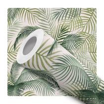 Papel De Parede Adesivo Lavável Folhas de Palmeira Tons Verdes Quarto Sala de Estar Papel De Parede Adesivo Lavável Folhas de Palmeira Tons Verdes Quarto Sala de Estar