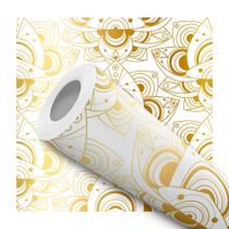 Papel De Parede Adesivo Lavável Formas Abstratas Geométricas Dourada Com Fundo Branco Papel De Parede Adesivo Lavável Formas Abstratas Geométricas Dourada Com Fundo Branco