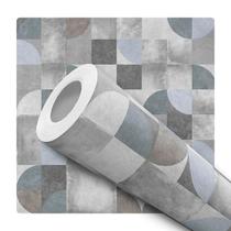 Papel De Parede Adesivo Lavável Geométrico Formas Semi Círculo Cinza Quarto Sala Cozinha Papel De Parede Adesivo Lavável Geométrico Formas Semi Círculo Cinza Quarto Sala Cozinha