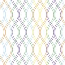 Papel de Parede Adesivo Lavável Geométrico Linhas Coloridas