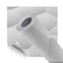 Papel de Parede Adesivo Lavavel Geométrico Polígonos Cinza