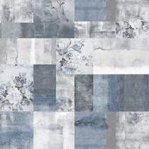 Papel De Parede Adesivo Lavável Ladrilho Azul Cinza Cozinha Sala Banheiro Lavabo Papel De Parede Adesivo Lavável Ladrilho Azul Cinza Cozinha Sala Banheiro Lavabo