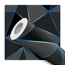 Papel De Parede Adesivo Lavável Linhas Abstratas Geométrico Triângulos Azul Preto Cinza Papel De Parede Adesivo Lavável Linhas Abstratas Geométrico Triângulos Azul Preto Cinza