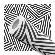 Papel De Parede Adesivo Lavável Linhas Espiral Geométrico Preto Branco Papel De Parede Adesivo Lavável Linhas Espiral Geométrico Preto Branco
