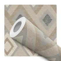 Papel De Parede Adesivo Lavável Losângo Efeito Textura 10m Papel De Parede Adesivo Lavável Losângo Efeito Textura 10m