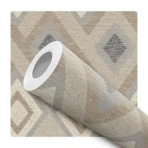 Papel De Parede Adesivo Lavável Losângo Efeito Textura 10m Papel De Parede Adesivo Lavável Losângo Efeito Textura 10m