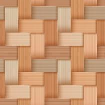 Papel De Parede Adesivo Lavável Madeira Entrelaçada 3D Quadriculado 3m