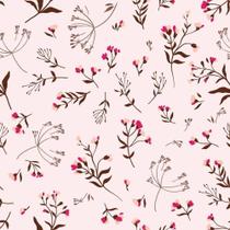 Papel De Parede Adesivo Lavável Menina Floral Tons Rosa Claro Quarto Sala