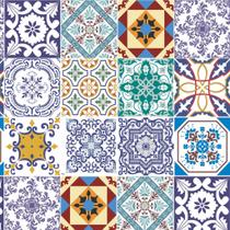 Papel de Parede Adesivo Lavável Para Cozinha Banheiro Azulejo Rolo 1m