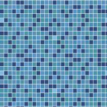 Papel de Parede Adesivo Lavável Pastilha Tons de Azul 3m Papel de Parede Adesivo Lavável Pastilha Tons de Azul 3m