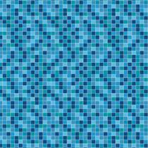 Papel de Parede Adesivo Lavável Pastilhas Tons de Azul 12m