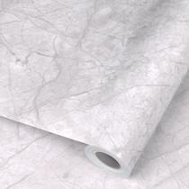 Papel de Parede Adesivo Lavavel Pedra Marmore Cinza Claro