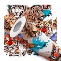 Papel De Parede Adesivo Lavável Pintura Tigres Tinta Aquarela Quarto Sala de Estar Papel De Parede Adesivo Lavável Pintura Tigres Tinta Aquarela Quarto Sala de Estar