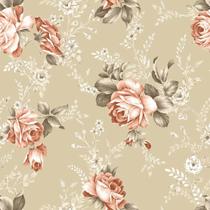 Papel De Parede Adesivo Lavável Rosas Vintage 12M - Colai