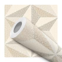 Papel De Parede Adesivo Lavável Sala Efeito 3D Linho Marrom Bege Papel De Parede Adesivo Lavável Sala Efeito 3D Linho Marrom Bege