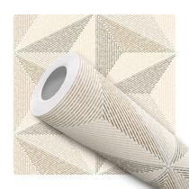 Papel De Parede Adesivo Lavável Sala Efeito 3D Linho Marrom Bege Papel De Parede Adesivo Lavável Sala Efeito 3D Linho Marrom Bege