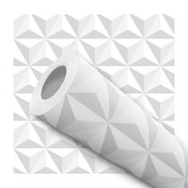 Papel De Parede Adesivo Lavável Sala Efeito Gesso 3D Cinza Geométrico Triangular Papel De Parede Adesivo Lavável Sala Efeito Gesso 3D Cinza Geométrico Triangular