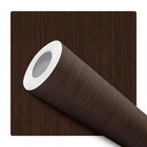 Papel De Parede Adesivo Lavável Sala Efeito Madeira Escura Liso Tabaco